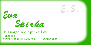 eva spirka business card